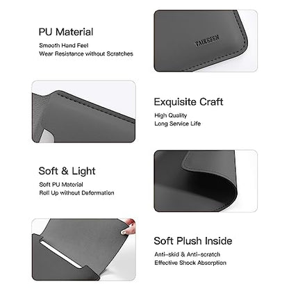 Laptop Sleeve Bag Compatible with MacBook 12 A1534/Air 11 13 M1 A2337/Pro 13 A2338, 11.6-12.3 Acer Chromebook/HP Stream/ASUS/Surface Pro 8/7/6/X/5/4/3, PU Bag with Small Case, Grey - color: Gray, size: 12-13.3 inch