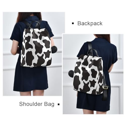 ALAZA Black White Cow Print Pattern Trips Hiking Camping Rucksack Pack for Women - color: multicolor 23