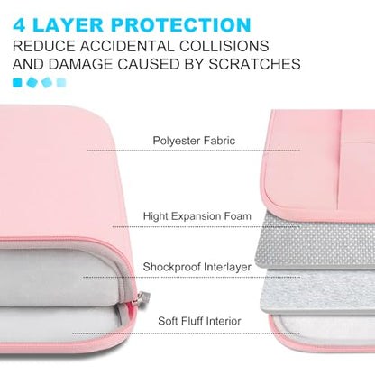 Lacdo 13 inch Laptop Sleeve Case for 13 inch MacBook Air M5 A3449 (2026), M4 A3240 2025, M3 A3113, M2 A2681, M1 A2337 | 13" MacBook Neo A18 Pro A3404 (2026) | iPad Air/Pro 13 M5 Computer Bag, Pink - color: Pink, size: New MacBook Air/Neo/Pro 13 Inch