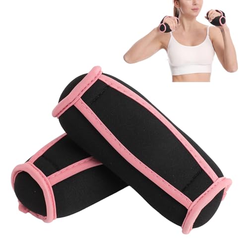 Pair of 1LB Hand Weights Soft Grip Dumbbells for Women Men, Non Slip Neoprene Coating Light Fitness Weights for Running, Walking, Home Workouts