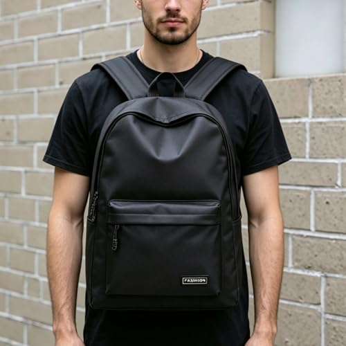 Large Capacity Men's and Women's Backpacks for Leisure Travel Sports Commuting Teenagers/College Students' Backpacks（Black） - color: Black