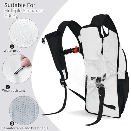 Hiking Backpack 10L/15L Small Daypack Lightweight Packable Travel Foldable Water Resistan for Women Men (White, 10L) - color: White, size: 10L