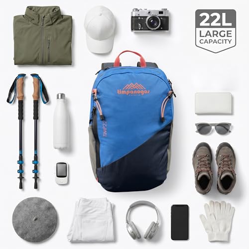 Timpanogos Elevation 22L Hiking Backpack, Lightweight Daypack for Men & Women made with Water-Resistant Ripstop Nylon, Hydration Compatible comes with Ergonomic Straps for Camping and Travel (Timp) - color: Timp