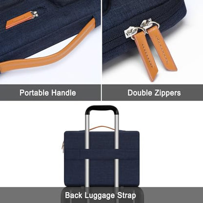 MOSISO 360 Protective Laptop Case 13 inch, 13 inch Laptop Sleeve Compatible with MacBook Air M5 M4 M3 M2 M1 2026-2018/Neo/Pro M2 M1, Side Open Carrying Case with 4 Zipper Pockets&Handle, Navy Blue - color: Navy Blue, size: 13 inch