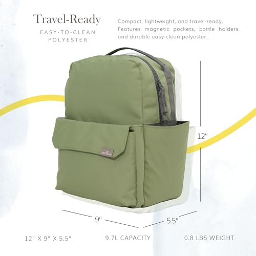 RED ROVR Mini Roo Lightweight Backpack | 6 pockets for everyday essentials (Moss) - color: Moss