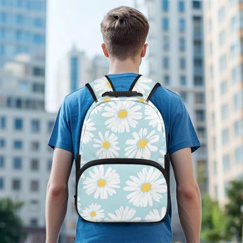 Breathable Comfort School Backpack for Teen Boys & Girls - Daisy Anime Style Print 17 Inch Laptop Backpack with Mesh Back Panel & Padded Shoulder Straps for Heavy Textbook Carrying - color: Daisy Anime Style Print