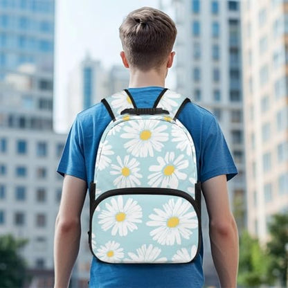 Breathable Comfort School Backpack for Teen Boys & Girls - Daisy Anime Style Print 17 Inch Laptop Backpack with Mesh Back Panel & Padded Shoulder Straps for Heavy Textbook Carrying - color: Daisy Anime Style Print