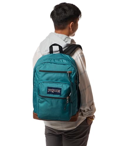 JanSport Cool Backpack with 15-inch Laptop Sleeve, Large Computer Bag Rucksack with 2 Compartments, Ergonomic Straps, Emerald Pool - color: Emerald Pool