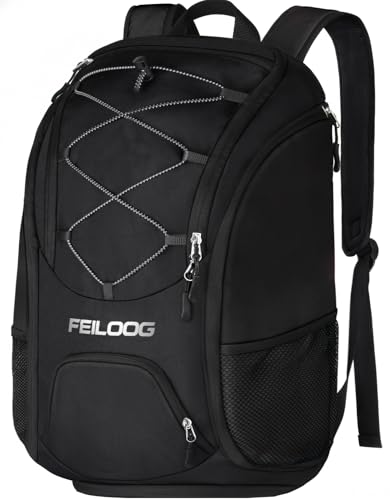 Basketball Backpack Large Sports Bag, Ball Accessories Basketball Equipment Bag with Ball Holder Shoes Compartment - color: Black