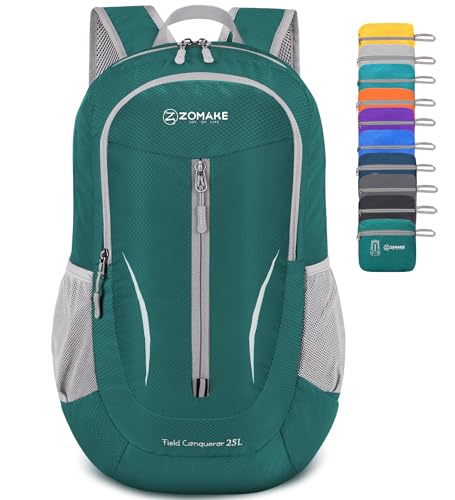 ZOMAKE Ultra Lightweight Packable Backpack 25L, Foldable Hiking Backpacks Water Resistant Small Folding Daypack for Travel(Army Green-NEW) - color: Army Green-a