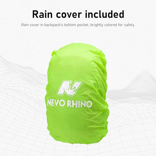 N NEVO RHINO Hiking Backpack 20L Water Resistant Outdoor Day Pack,Lightweight Travel Small Backpack for Men Women - color: Lakeblue