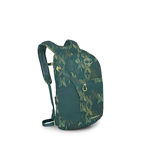 Osprey Daylite Plus Commuter Backpack - Everyday Pack with Laptop Sleeve, Bottle Pockets, and Extra Storage, Fuzzy Window Print/Torrent Blue - color: Fuzzy Window Print-torrent Blue