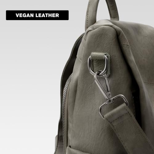 molshine Backpack,Fashion Casual Travel PU Leather Daypack Bag Shoulder Rucksack Handbags for Women HB041 - color: Green