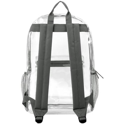 Trail maker Bulk Clear Backpacks Wholesale for School 24 Pack Clear Backpacks for Boys, Girls, School, Stadium, Travel (Grey Pack) - color: Grey Pack