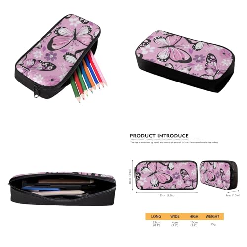 Butterfly Flower Backpack for Girls 4PCS Backpack Set with Lunch Box Pencil Case and Water Bottle Holder Novelty Bookbags for Children Teens Lightweight Backpack 4 in 1 Set for School - color: Butterfly Flower