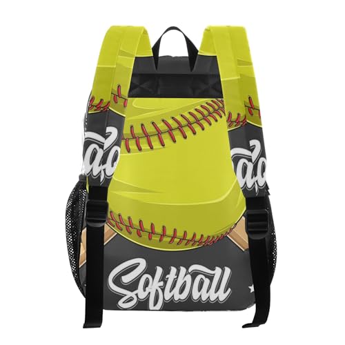 Yellow Softball Baseball Clear Backpack PVC Transparent School Backpack Lightweight Student Book Bags Capacity Clear Bag - color: Viameter Yellow