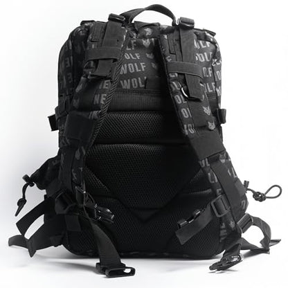 Lone Wolf Fitness Gen 3 Sports Backpack 35L Midnight Black, Water Resistant, 1000D High-grade Polyester