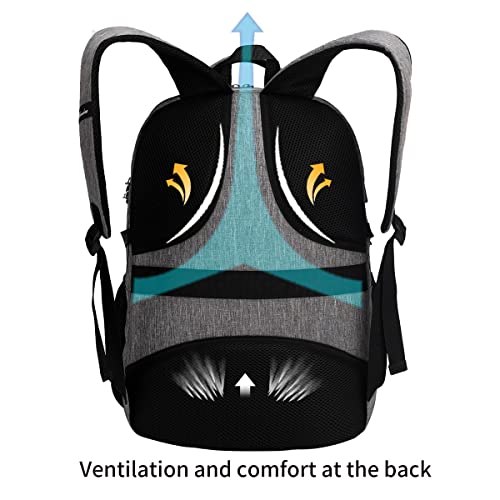 SHRRADOO Anti Theft Laptop Backpack Travel Backpacks with Combination Lock for Women Men College Backpack Computer Bag Fits 17 Inch Laptop,Grey - color: Grey