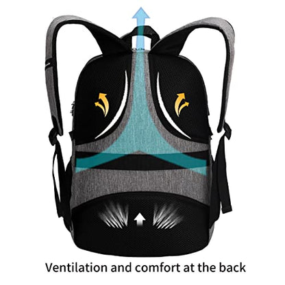 SHRRADOO Anti Theft Laptop Backpack Travel Backpacks with Combination Lock for Women Men College Backpack Computer Bag Fits 17 Inch Laptop,Grey - color: Grey