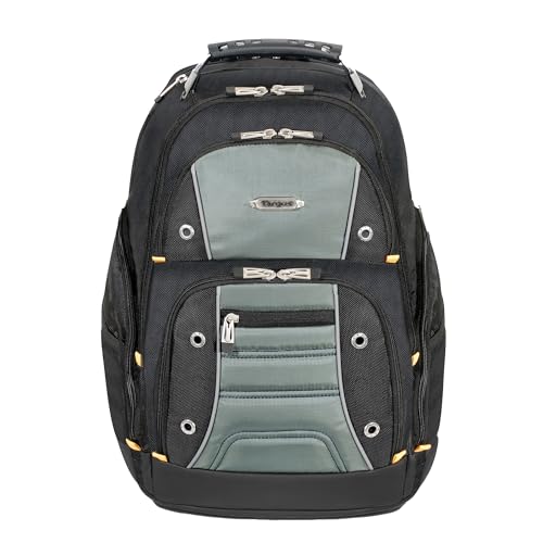 Targus Drifter II Laptop Backpack, Black/Gray – Backpack for Men for Business and Travel, Durable Water-Resistant Material, Fits up to 17" Laptops (TSB239US)