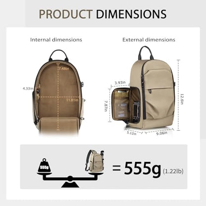 TAAOKA Camera Sling Bag, DSLR/SLR/Mirrorless Camera Backpack Case Shockproof Photography Backpack with Tripod Holder & Removable Modular Inserts Compatible with Canon/Nikon/Sony/Fuji - color: Coffee, size: Medium 9.06 x 5.12 x 15.16 inches
