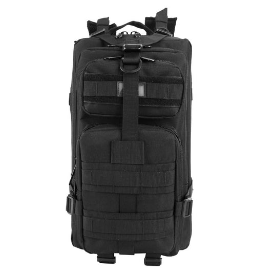 Tactical Military Assault 30L Travel Backpack, Army 3-Day Assault Pack for Camping, Hunting, Trekking, Outdoor Survival Range Molle Bag with Multi-Compartment Storage, Black - color: Black, size: 30 L