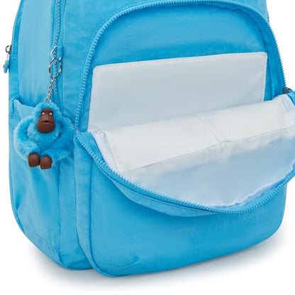 Kipling Women's Seoul Extra Large 17" Laptop Backpack, Durable, Roomy with Padded Shoulder Straps, Built-In Protective Sleeve - color: Powder Blue, size: Large