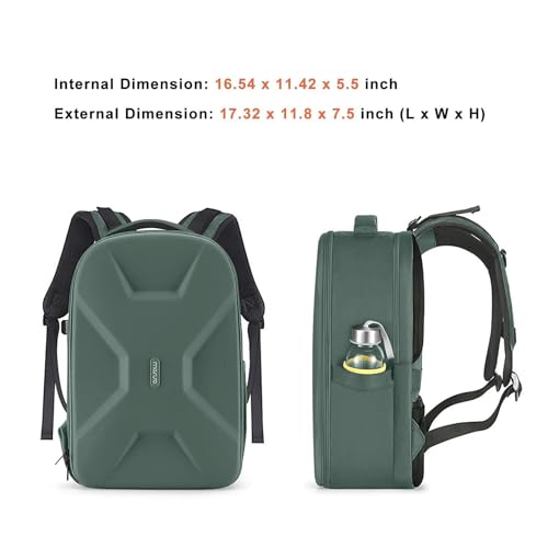 MOSISO Camera Backpack, DSLR/SLR/Mirrorless Photography Camera Bag 15-16 inch Waterproof Hardshell Case with Tripod Holder&Laptop Compartment Compatible with Canon/Nikon/Sony, Emerald Green - color: Emerald Green