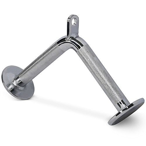 Yes4All Cable Machine Attachment, Row Handles, Tricep Rope, Straight Bar, V Bar, LAT Pulldown Accessories Load 880 LB for Home Gym - color: E. V Bar - Chrome