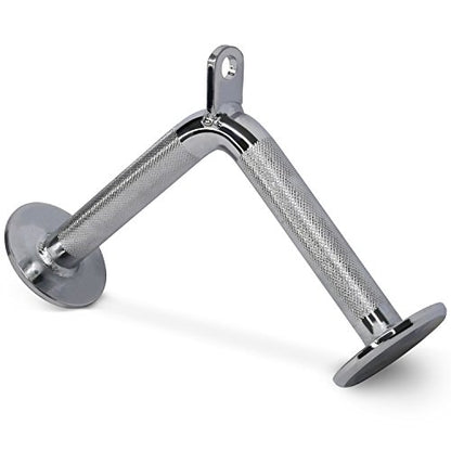 Yes4All Cable Machine Attachment, Row Handles, Tricep Rope, Straight Bar, V Bar, LAT Pulldown Accessories Load 880 LB for Home Gym - color: E. V Bar - Chrome