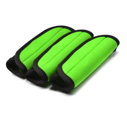Cosmos Pack of 3 Neoprene Luggage Handle Wrap Handle Grip Luggage Identifier for Travel Bag Luggage Suitcase (Green Color) - color: Green