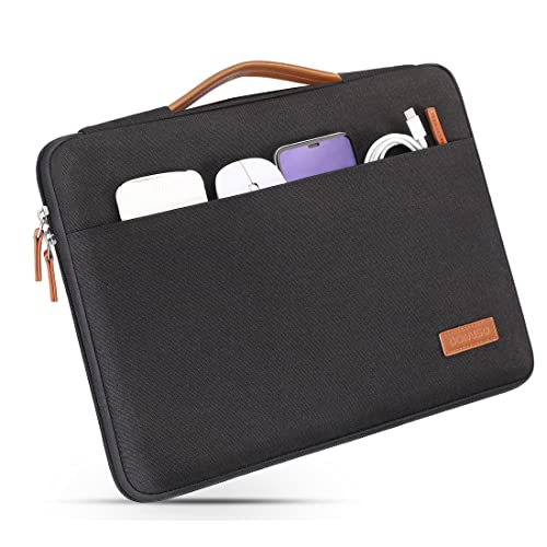DOMISO Laptop Case Sleeve Protective Cover Compatible with MacBook Air 13 M4 M3 M2,MacBook Pro M2 M1,iPad Air/Pro,13 inch Dell,Lenovo, HP,Asus,Waterproof Computer Cases Bag with Handle,Black - color: Black, size: 13" for mac book
