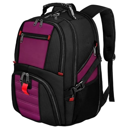 YOREPEK Large Backpack for Men, Extra Large Laptop Backpacks for Men Women, Water Resistant Travel Backpack Airline Approved Business Work Bag Fits 17 Inch Computer, Black - color: Purple, size: 17 Inch