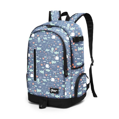 rickyh style School Backpack Travel Bag for Men & Women Lightweight College Back Pack with Laptop Compartmen - color: 01hdsj