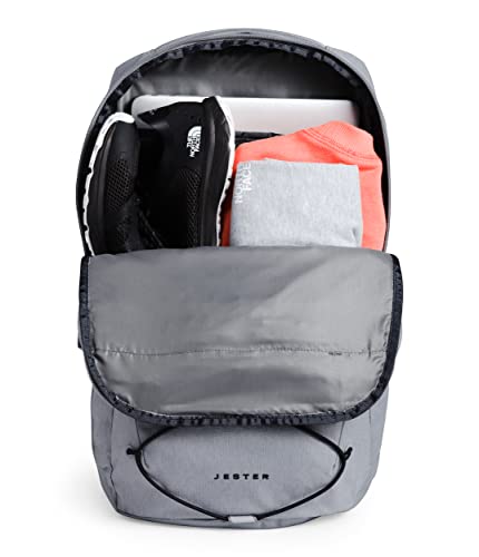 The North Face Jester Everyday Laptop Backpack | Commuter Daypack with Water Repellent Finish, 16" Laptop Sleeve, Huge Main Compartment, Mid Grey Dark Heather/TNF Black,One Size - color: Mid Grey Dark Heather/Tnf Black