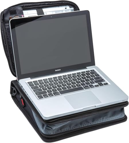 Case-it 2 Inch 3 O-Ring Zipper Binder with Padded Laptop Case Workstation, Shoulder Strap, LT-117, Black - color: D Black / Multi, size: 36 Pack