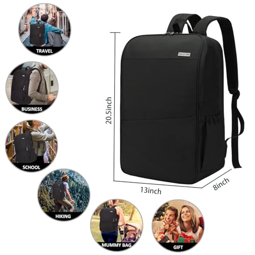 MAXTOP Travel Laptop Backpack Business Anti-theft Backpacks[Water Resistant] College Bookbag Fits 18.4 Inch Laptop - color: Iron Black, size: 18.4 inch, style: Daypack Backpacks