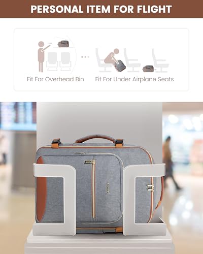 LOVEVOOK 50L Travel Backpack Flight Approved Carry on Backpack,3 Packing Cubes,Waterproof Personal Item Travel Bag,TSA Carry on Luggage Suitcase Travel Essentials,Gifts for Women & Men,fits 18" Laptop - color: Grey-brown, size: X-Large-50L-4Pcs