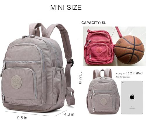 Mini Hiking Waterproof Backpack Purse for Women and Men,Travel Backpack 5L - color: Grey