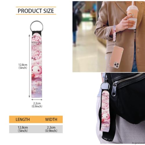 ZDCUSTOM Axolotl School Backpack for Kids 5PCS Set, Cute Backpacks with Pencil Case Water Bottle Holder Keychain, Pink Elementary Bookbag, Back to School Supplies for Boys Large Capacity - color: Strawberry Axolotl