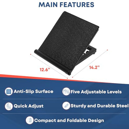 Stretching Strap with Loops - Non Elastic Stretch Band for Physical Therapy, Yoga Strap for Stretching Equipment, Stretch Bands for Exercise and Flexibility - Fascia, Hamstring & Leg Stretcher Belt - style: 10 Loops Red + Black Slant Board