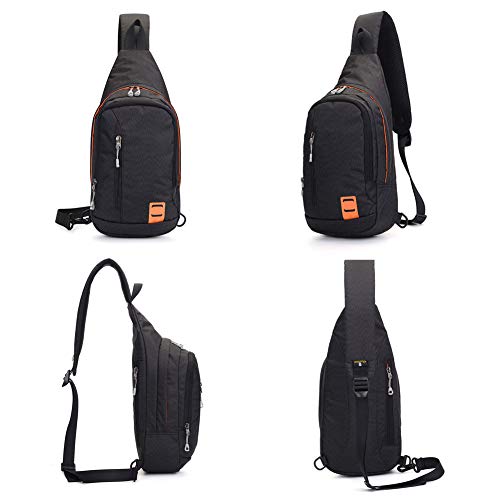 Peicees Small Sling Backpack Waterproof Unisex Shoulder Bag Chest Crossbody Daypack - color: 2_gray, size: Large