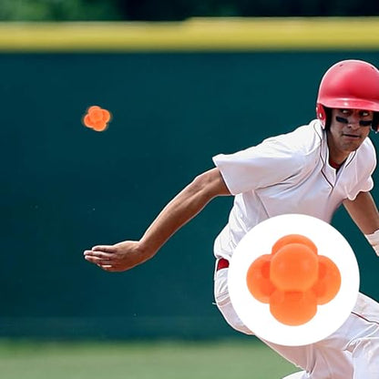 MAGICLULU Hexagonal Reaction Training Ball 7cm Orange Agility Speed Reflex Bounce Ball for Soccer Baseball Softball Hand-Eye Coordination and Reaction Time Training
