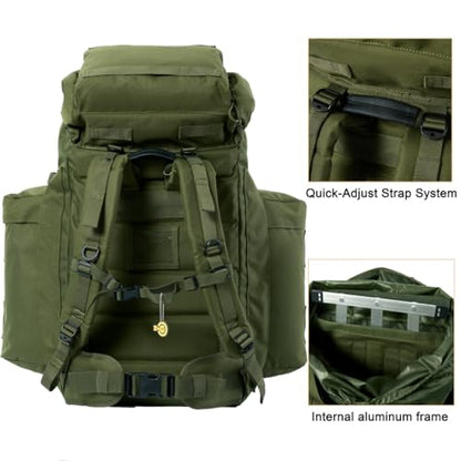 MT PLCE Tactical Backpack with Internal Frame, Military Rucksack for Outdoor, Hiking, Survival Olive Drab - color: Od