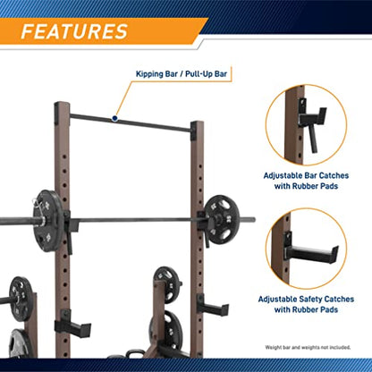Steelbody Industrial Inspired Heavy Duty Home Gym System for Bodybuilding and Strength Training Available for Full Cage, Squat Rack and Power Tower - color: Grizzly Brown - Squat