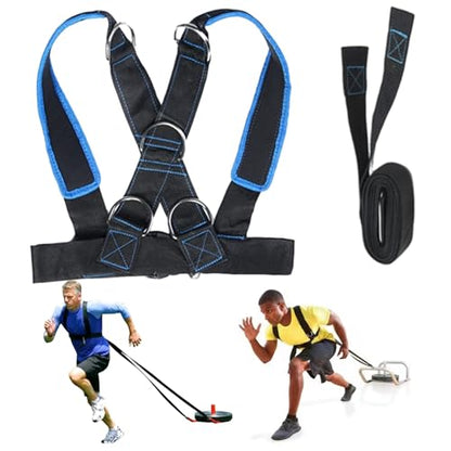 Sled Harness Adjustable Heavy Duty Reinforced Pull up Belt for Resistance Training, Enhancing Leg, Calf, Back, Chest, Shoulder