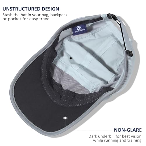 GADIEMKENSD Reflective Folding Outdoor Hat Unstructured Design UPF 50+ Sun Protection Sport Hats for Womens and Mens - color: Light Blue