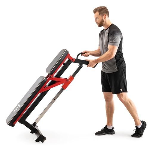 Marcy Foldable Standard Weight Benches, Adjustable Strength Training Benches for Full Body Workout