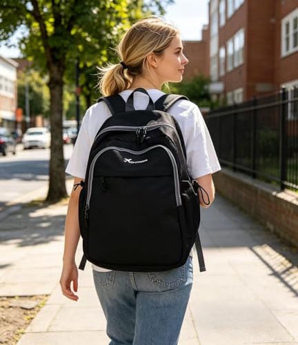 Geboldil Men's and women's lightweight foldable hiking travel backpack waterproof camping backpack - color: Black