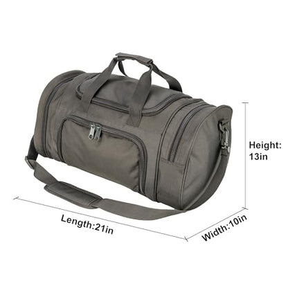 Gym Duffel Bag for Men Sports Duffel Bag with Shoe Compartment (GRAY-Model A) - color: GRAY-Model A